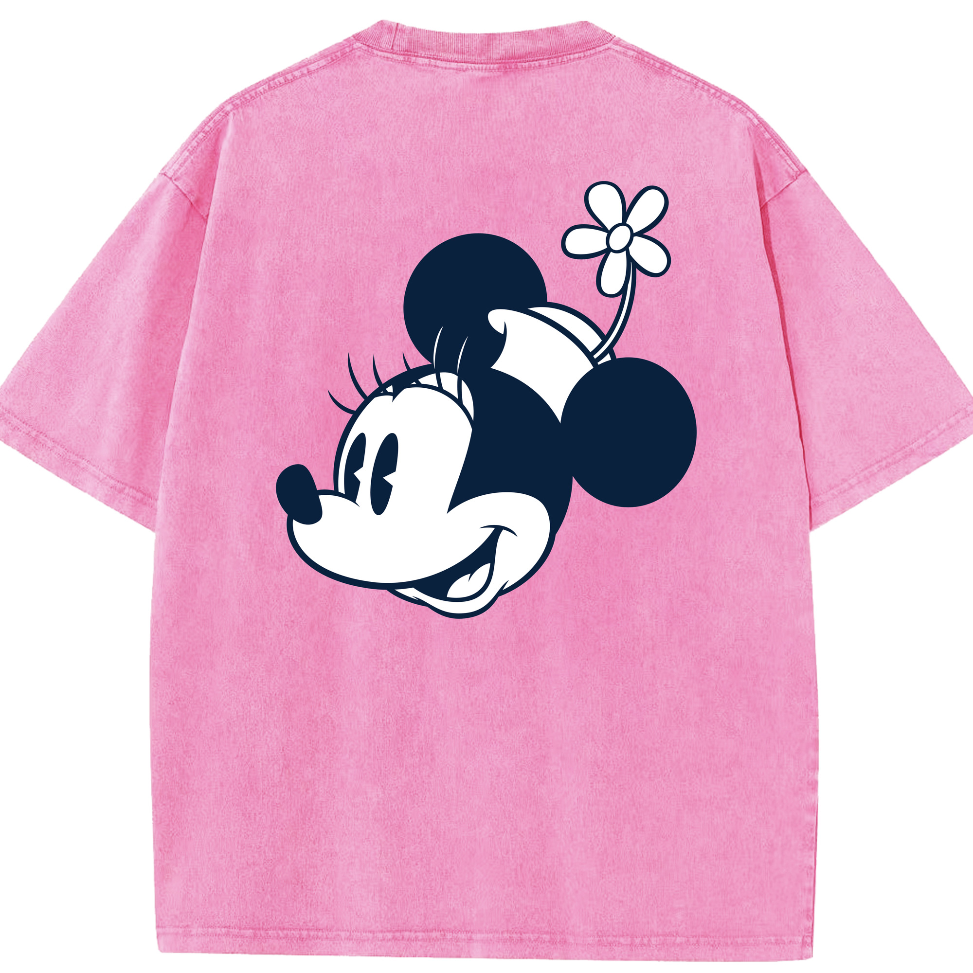 （画像用） ミッキーマウス Mickey Mouse 綿100% ヴィンテージ風 半袖Tシャツ（背面プリント）